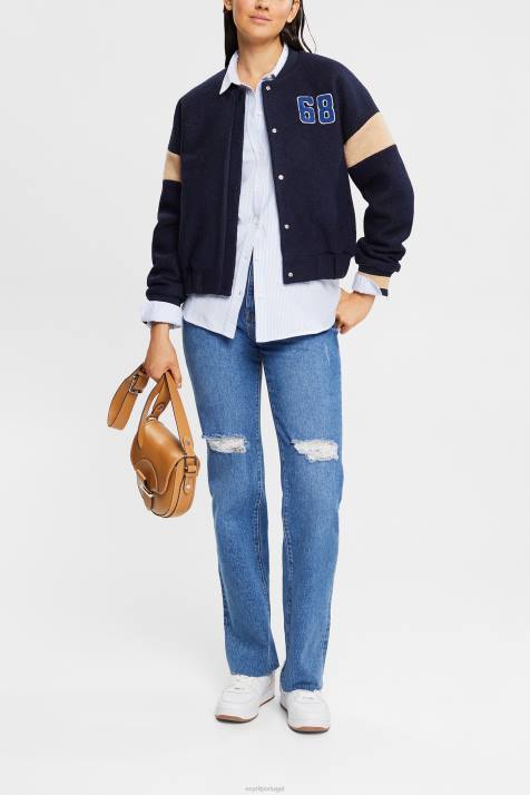 blusas azul claro mulheres Esprit blusa listrada NBHL552