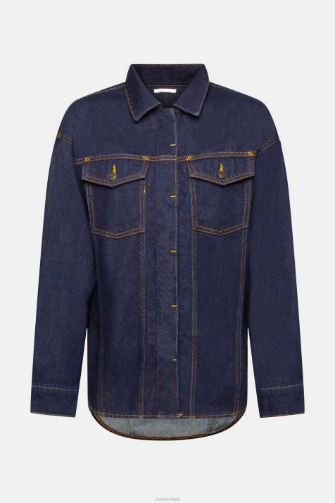 blusas enxágue azul mulheres Esprit blusa jeans NBHL395