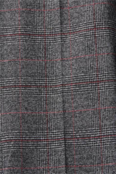 calças antracite mulheres Esprit calças xadrez de cintura alta NBHL249