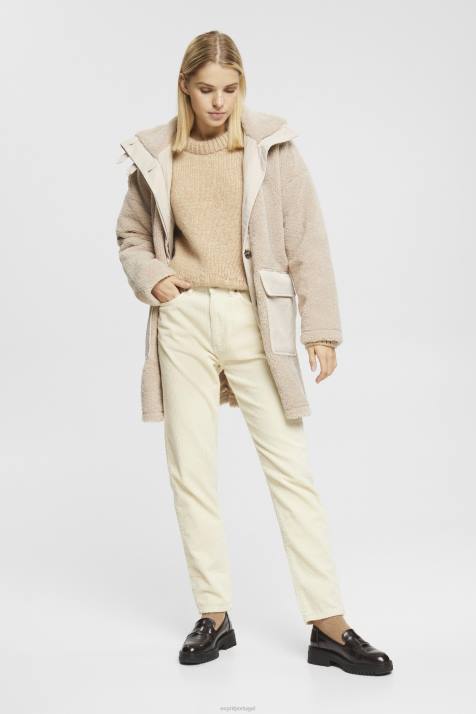 calças gelo mulheres Esprit calça mom fit com cordão NBHL252