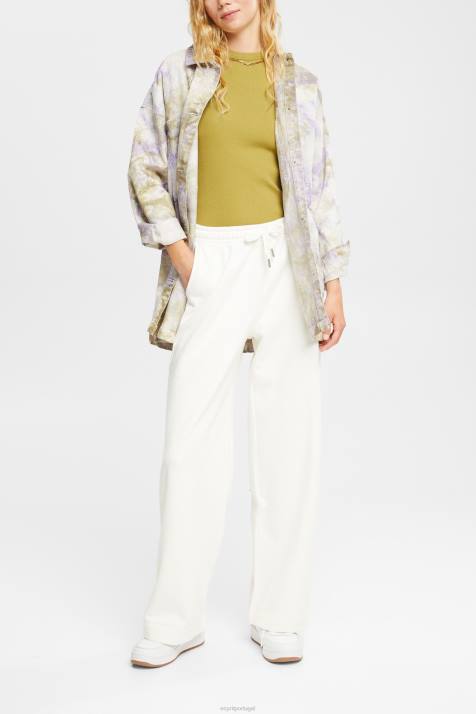 calças off white mulheres Esprit calças de moletom de perna larga NBHL527