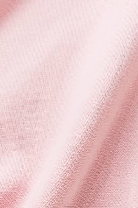 calças rosa pastel mulheres Esprit calças de treino com logótipo, algodão orgânico NBHL6