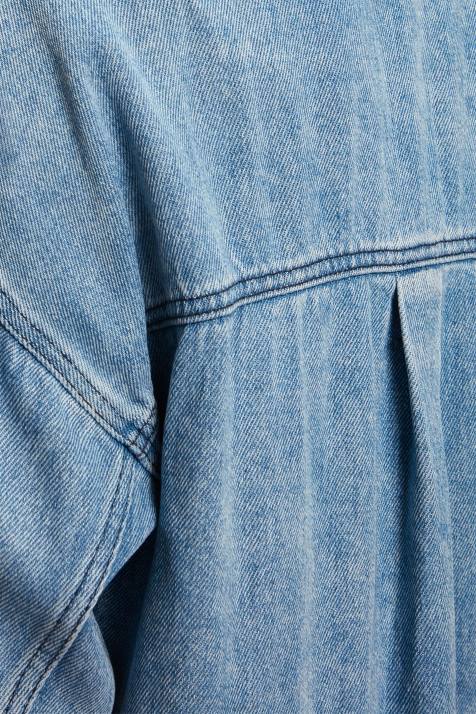 camisas lavagem com luz azul mulheres Esprit camisa jeans casual NBHL485