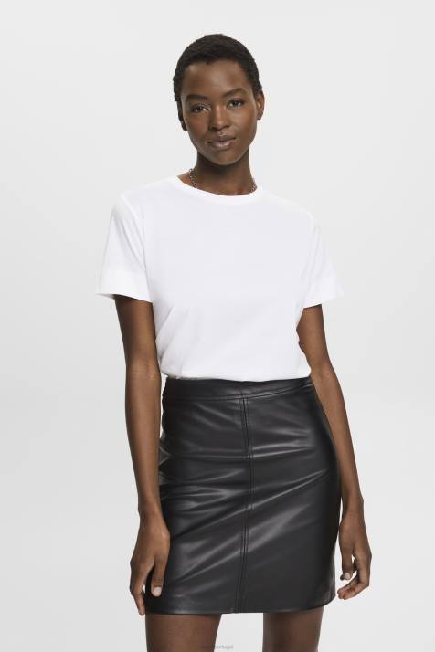 Camisetas branco mulheres Esprit camiseta com estampa no peito NBHL316