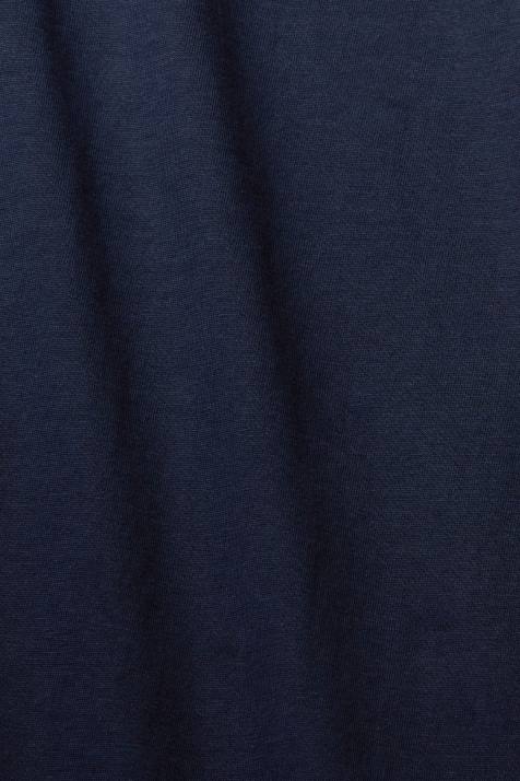 Camisetas marinha mulheres Esprit camiseta de algodão com gola redonda NBHL459