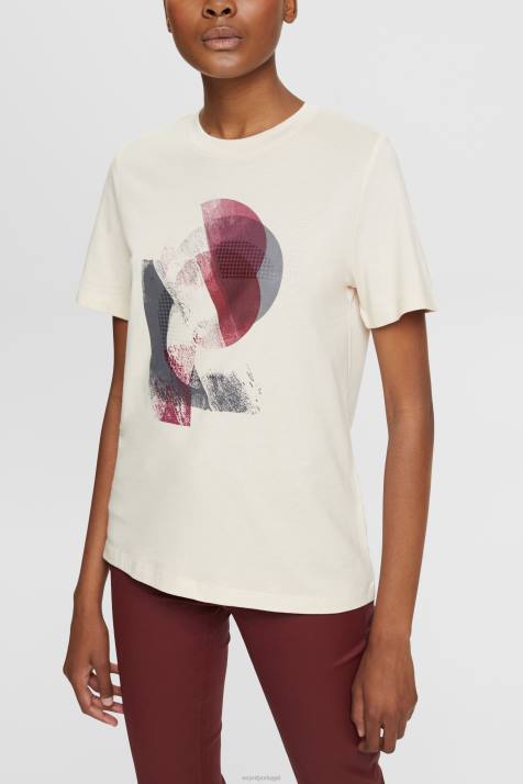 Camisetas nu mulheres Esprit camiseta com logo, mistura de tencel NBHL441