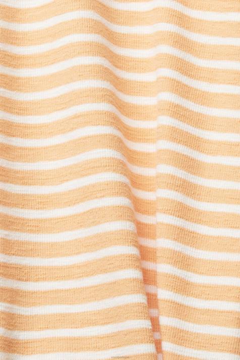 Camisetas pêssego mulheres Esprit camiseta listrada NBHL372