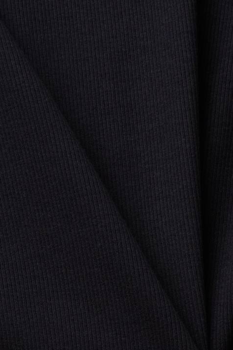 Camisetas preto mulheres Esprit camiseta com nervuras NBHL1