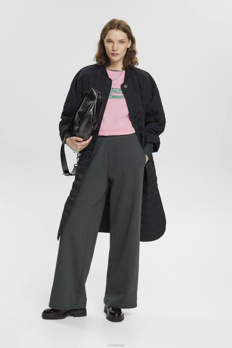 Camisetas rosa mulheres Esprit camiseta de algodão com logo estampado NBHL146