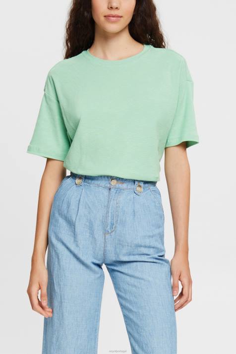 Camisetas verde pastel mulheres Esprit camiseta NBHL546