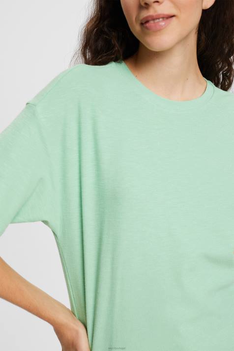 Camisetas verde pastel mulheres Esprit camiseta NBHL546