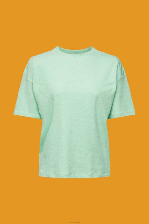 Camisetas verde pastel mulheres Esprit camiseta NBHL546