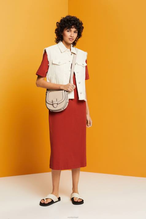 colete gelo mulheres Esprit colete jeans desgastado NBHL62