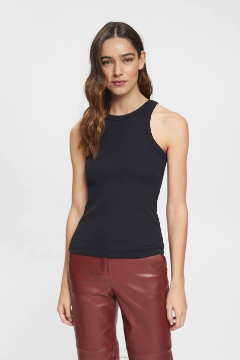 colete preto mulheres Esprit top de colete NBHL31