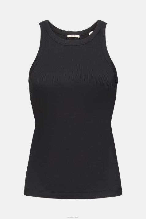 colete preto mulheres Esprit top de colete NBHL31