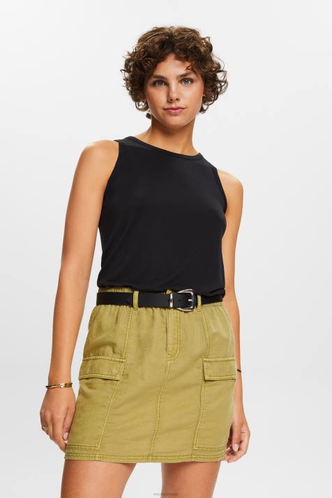 colete preto mulheres Esprit top de viscose NBHL260