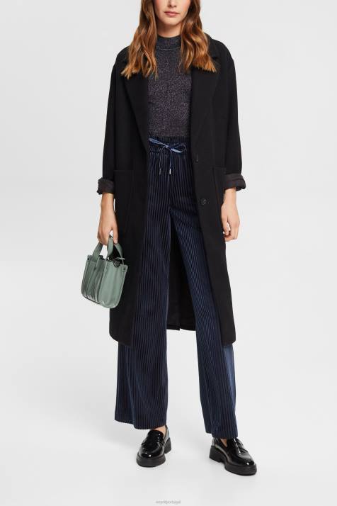 corredores marinha mulheres Esprit joggers listrados de ajuste largo NBHL423