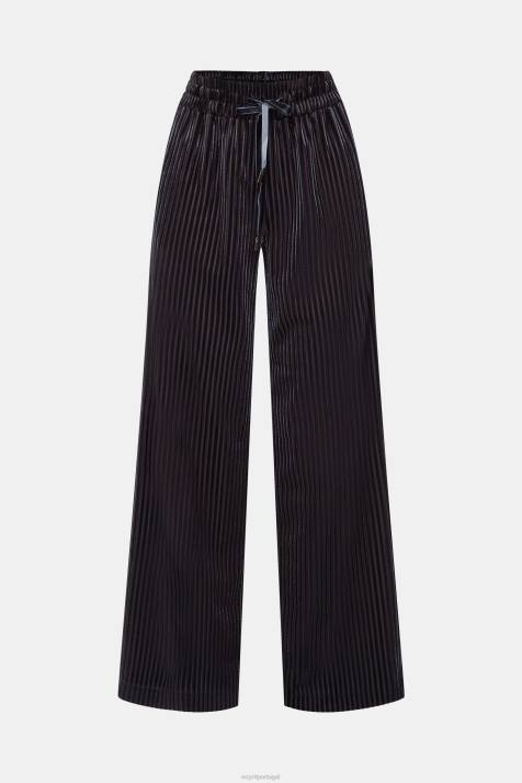 corredores preto mulheres Esprit joggers listrados de ajuste largo NBHL422