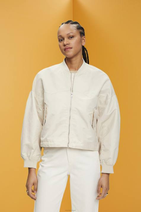 jaquetas cinza claro mulheres Esprit jaqueta bomber grande NBHL214