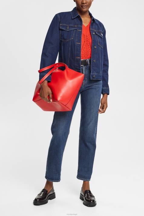 jaquetas lavagem azul escuro mulheres Esprit jaqueta jeans NBHL554