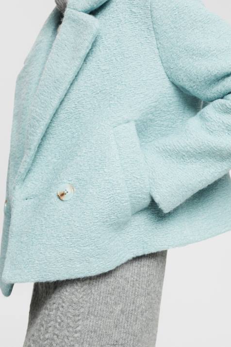 jaquetas verde água claro mulheres Esprit jaqueta de lã sintética NBHL436