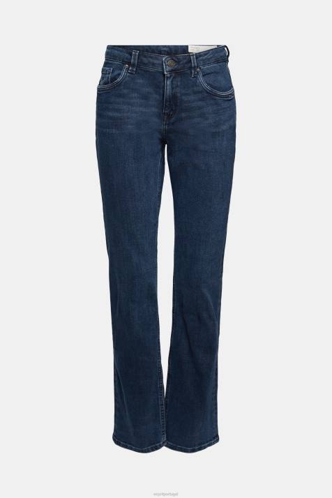 jeans azul preto mulheres Esprit calça jeans stretch cintura média NBHL345
