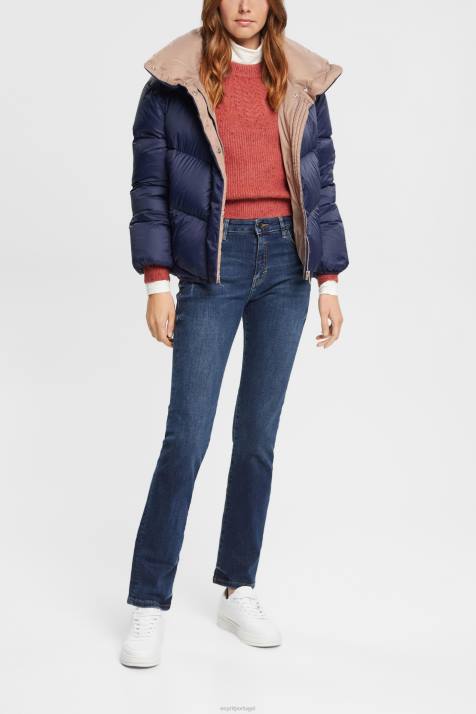 jeans lavagem azul escuro mulheres Esprit jeans de perna reta NBHL439