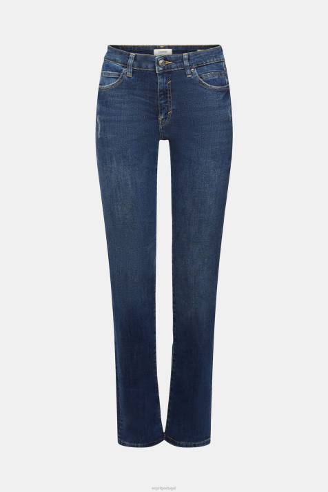 jeans lavagem azul escuro mulheres Esprit jeans de perna reta NBHL439