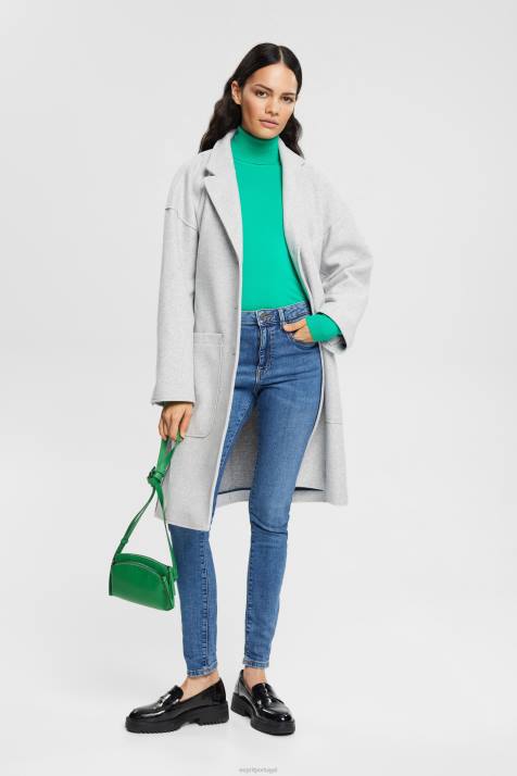 jeans lavagem média azul mulheres Esprit calça jeans skinny cintura alta com tencel NBHL322