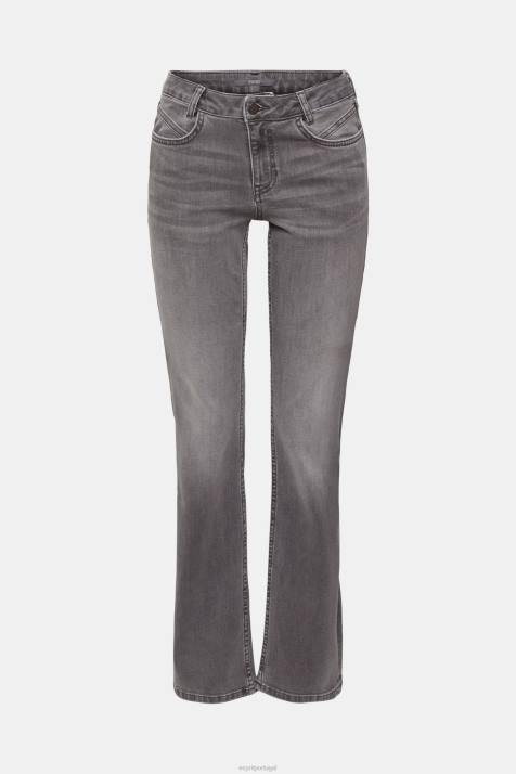 jeans lavagem média cinza mulheres Esprit calça jeans bootcut NBHL551