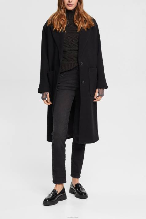 jeans lavagem preta escura mulheres Esprit jeans de perna reta NBHL438