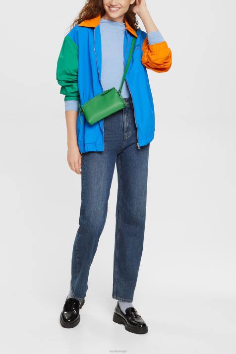 manga comprida azul claro mulheres Esprit top de manga comprida com gola barco NBHL367