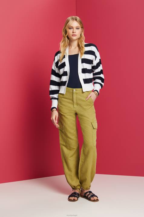 manga comprida marinha mulheres Esprit top manga longa canelado NBHL90