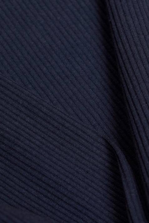 manga comprida marinha mulheres Esprit top manga longa canelado NBHL90