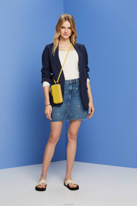 manga comprida off white mulheres Esprit top manga longa canelado NBHL89