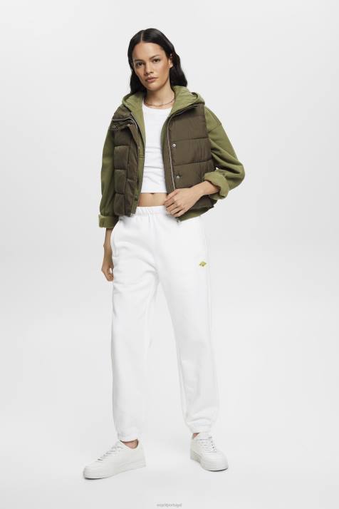 moletons e moletons Oliva mulheres Esprit moletom cropped com zíper e logo estampado nas costas NBHL164