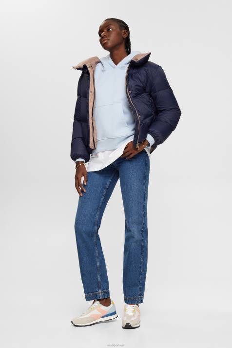 moletons e moletons azul pastel mulheres Esprit moletom com bolso canguru NBHL351