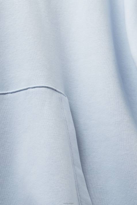 moletons e moletons azul pastel mulheres Esprit moletom com bolso canguru NBHL351