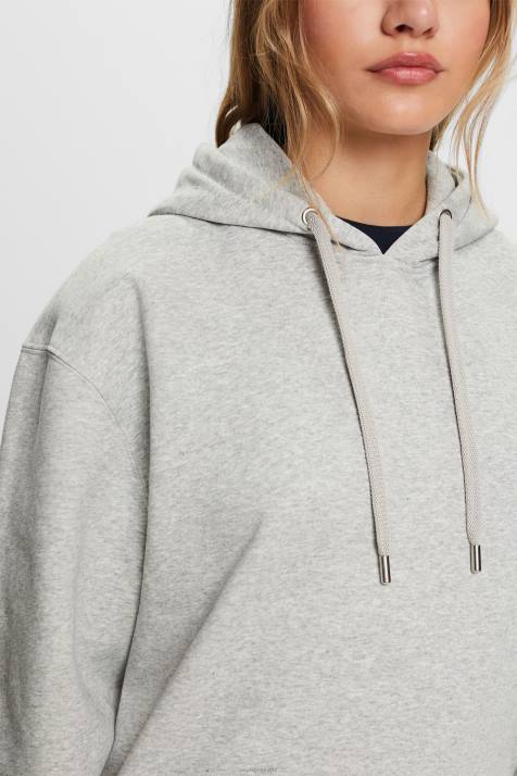 moletons e moletons cinza claro mulheres Esprit reciclado: moletom com capuz grande NBHL30