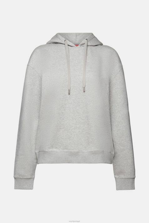 moletons e moletons cinza claro mulheres Esprit reciclado: moletom com capuz grande NBHL30
