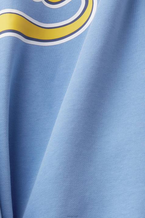 moletons e moletons lavanda azul claro mulheres Esprit moletom cropped com zíper e logo estampado nas costas NBHL166