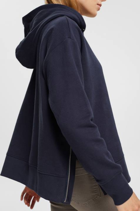 moletons e moletons marinha mulheres Esprit moletom com capuz NBHL511