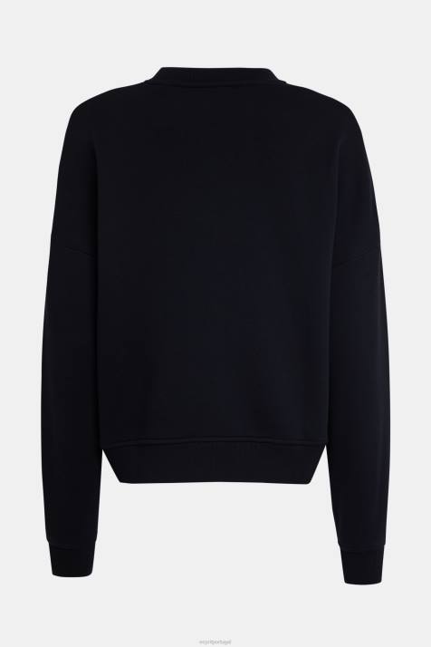 moletons e moletons preto mulheres Esprit moletom com estampa de logo NBHL463