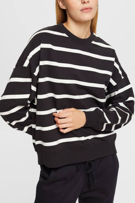 moletons e moletons preto mulheres Esprit moletom listrado NBHL521