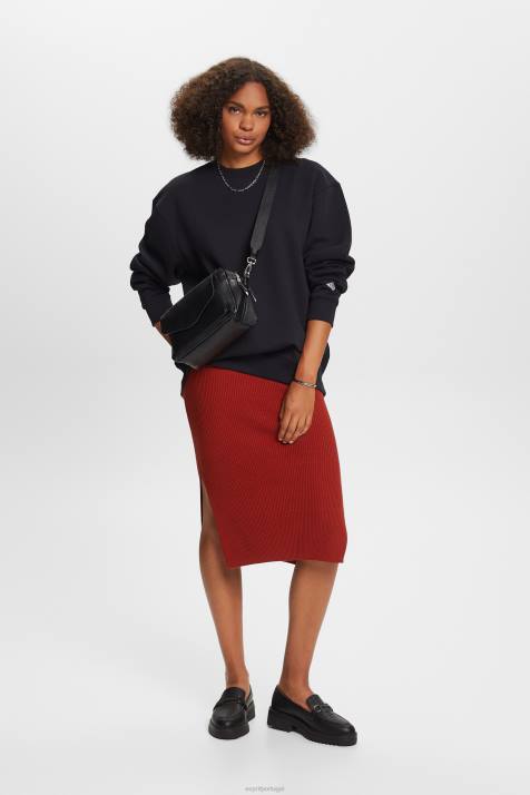 moletons e moletons preto mulheres Esprit moletom pulôver com mistura de algodão NBHL27