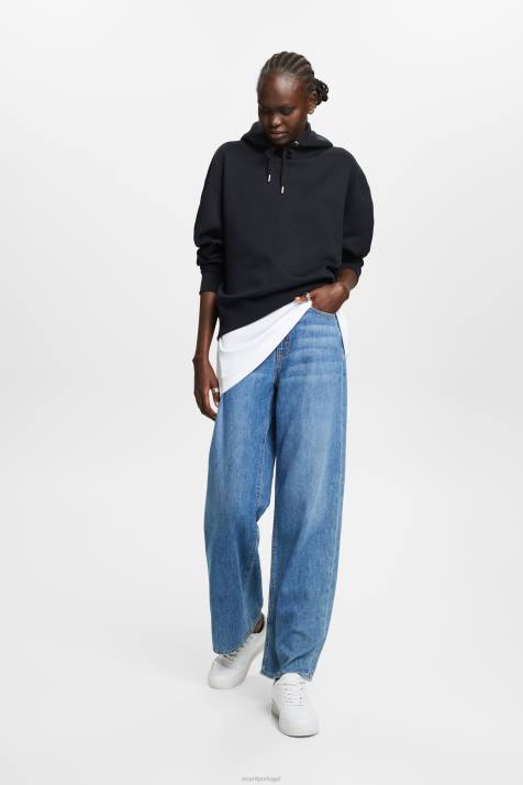 moletons e moletons preto mulheres Esprit reciclado: moletom com capuz grande NBHL29