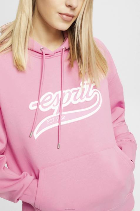 moletons e moletons rosa mulheres Esprit moletom com estampa de logo NBHL172