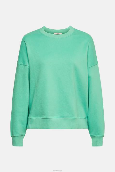 moletons e moletons verde mulheres Esprit moletom com ajuste relaxado NBHL524