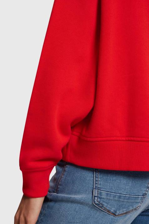 moletons e moletons vermelho mulheres Esprit moletom com estampa de logo NBHL465