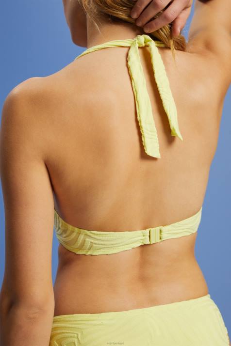 nadar amarelo limão mulheres Esprit tops de praia sem fio NBHL47